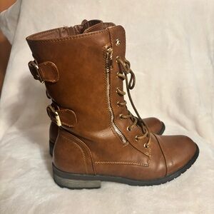 Forever Link Military Style Lace-Up Boots